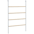 Chicken Perch for Coop, Wooden and Galvanised Steel Roosting Bar Jungle Gym, Chicken Roosting Ladder for Backyard Farm