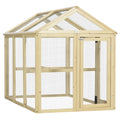 Large Wooden Chicken Run with Combinable Design for 1-3 Chickens - Natural Wood Finish