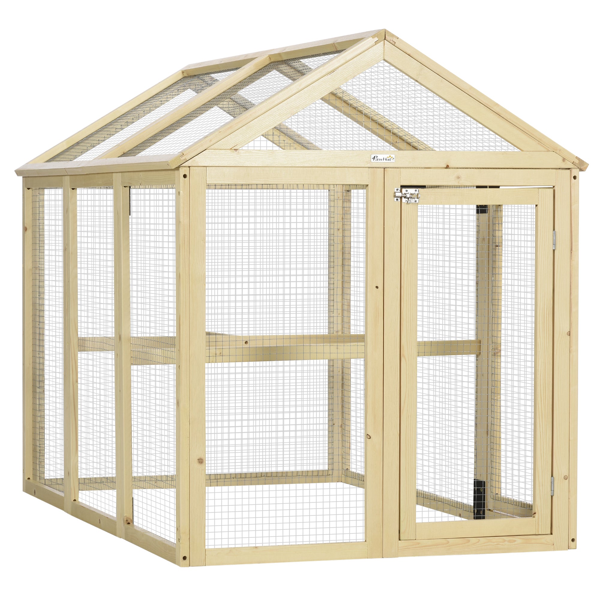 Large Chicken Run, Wooden Chicken coop, with Combinable Design - Natural Wood Finish