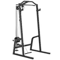Power Cage Power Rack with 15-Level Squat Rack, Cable Pulley System, Lat Pulldown & Pull Up Bar