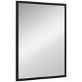 70 x 50 cm Wall-Mounted Bathroom Mirror for Living Room, Bedroom, Hallway - Black