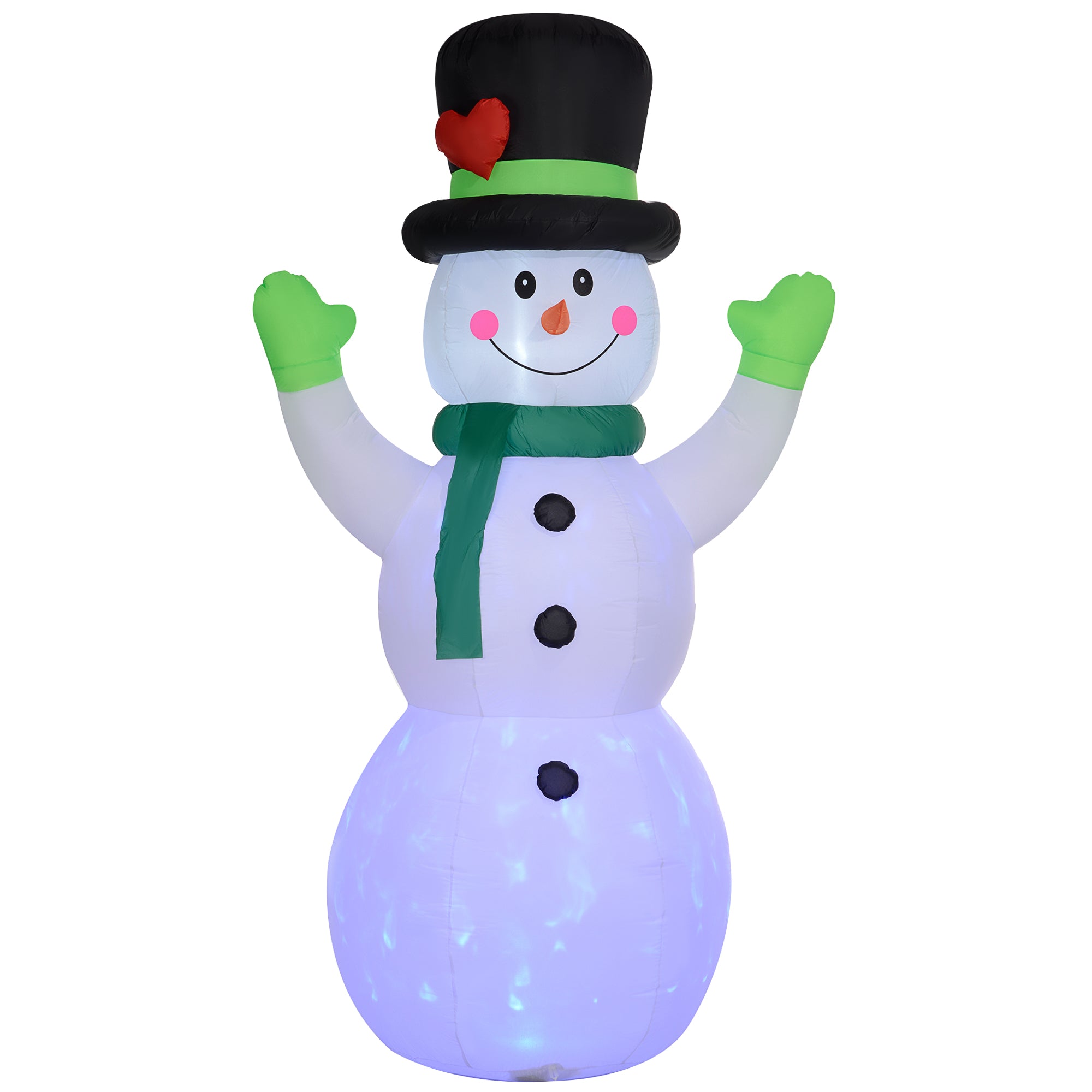 10ft Inflatable Snowman Christmas Decoration, with Accessories