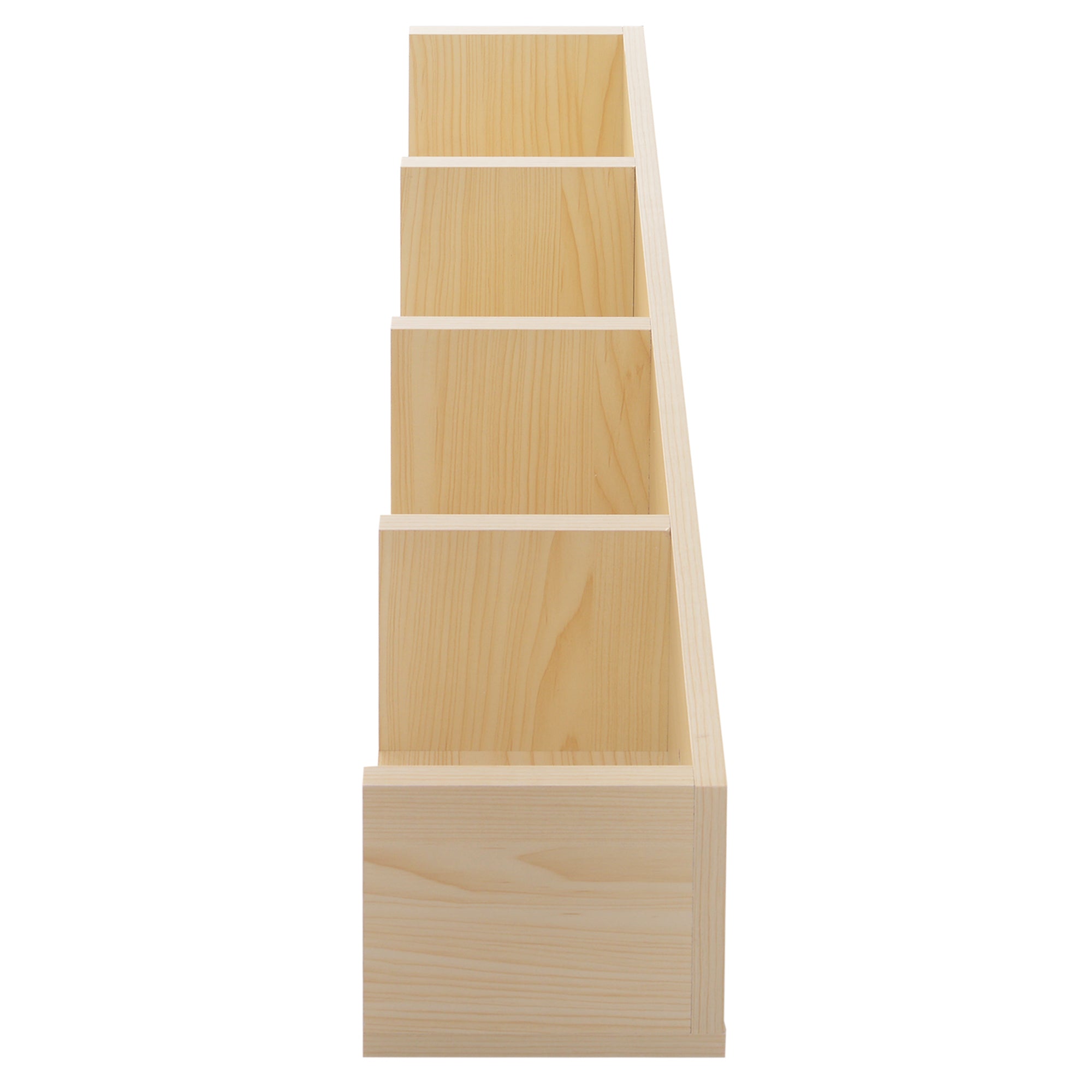 Wall Mount 84 CD / 56 DVD/Blu-ray/ Media Storage Rack 4 Cubes, Wooden Shelf Organiser Unit Bookcase Display, Set of 2, Natural Wood Finish
