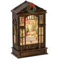 Christmas Musical Snow Globe Lantern with Lights and Swirling Glitter - Bronze Tone