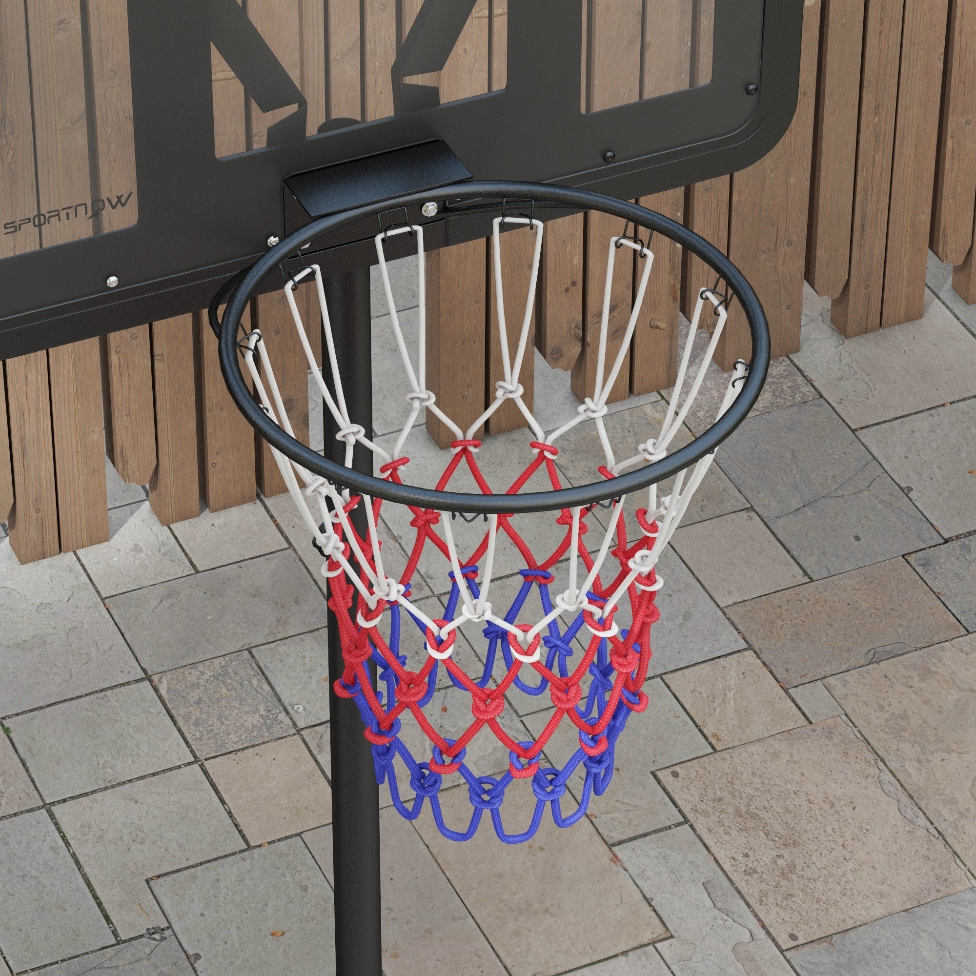 Height Adjustable Basketball System, Freestanding Basketball Hoop and Stand w/ Wheels, 167-228cm