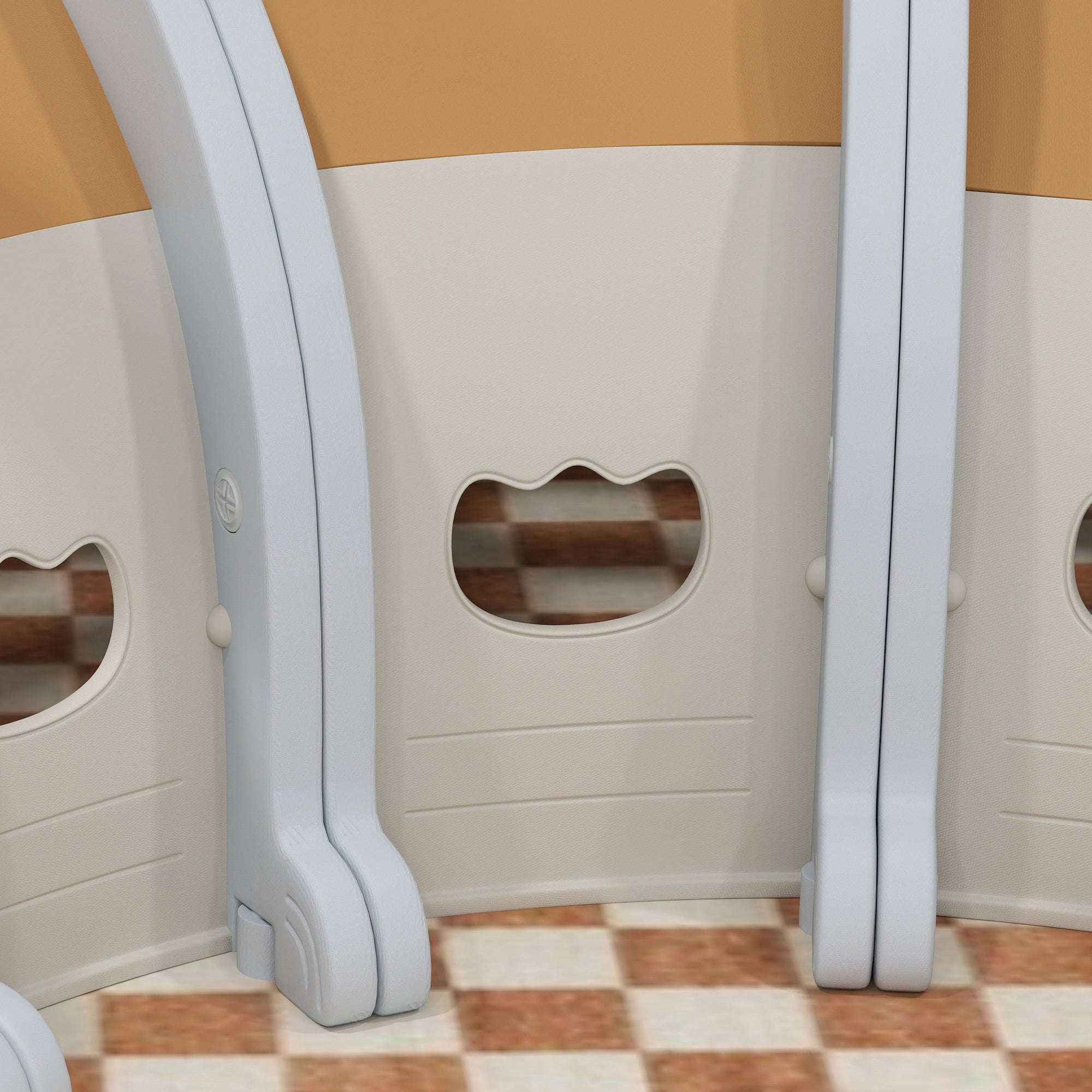 Monkey Design Kids Play Tunnel for Crawl and Climb, for 3-6 Years, Brown