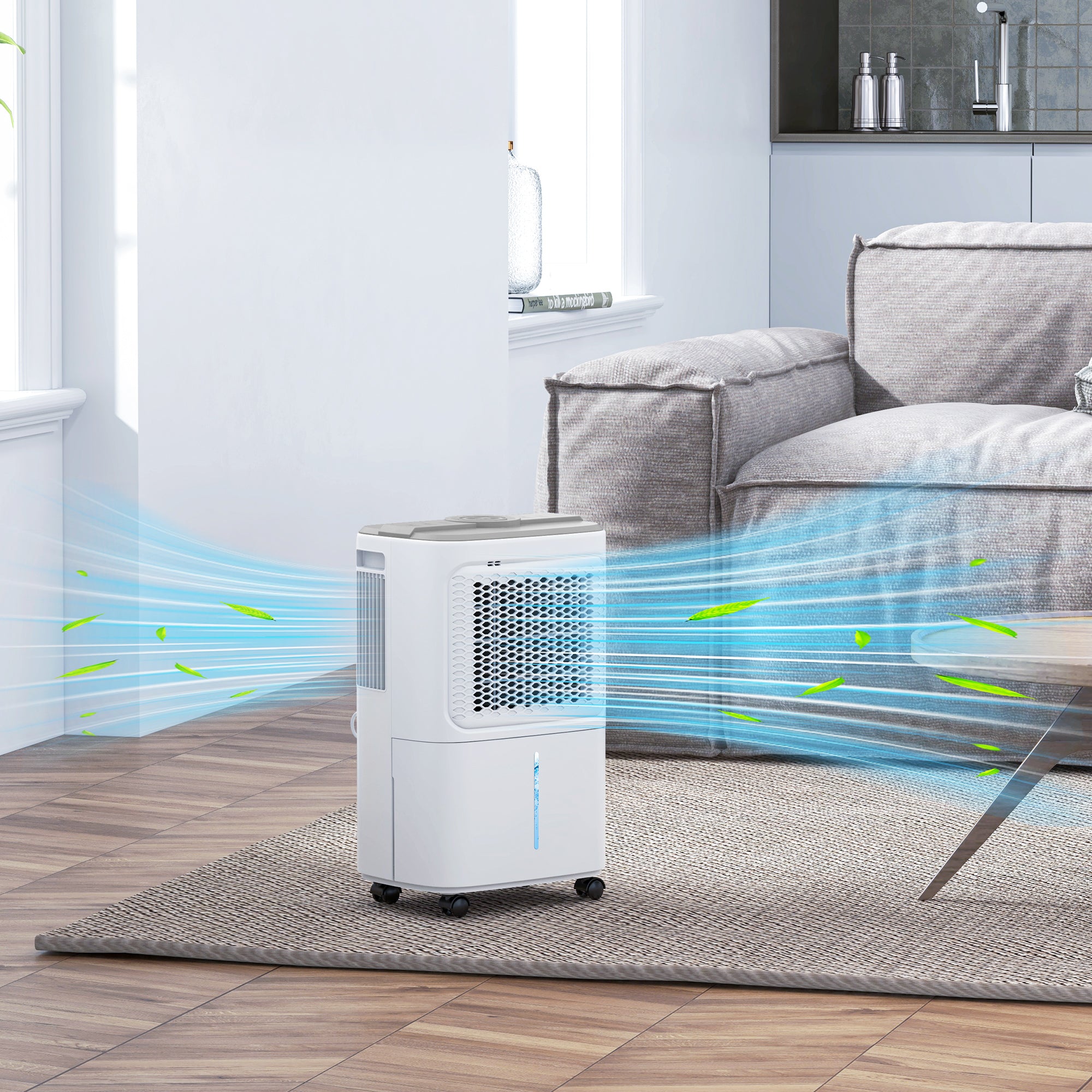 12L/Day Dehumidifier with Continuous Drainage, 1.6L Water Tank, 24H Timer, Digital Humidity Display, Humidity Light, Dehumidifier for Home Damp, Bedroom, Condensation, Mould, Laundry Drying