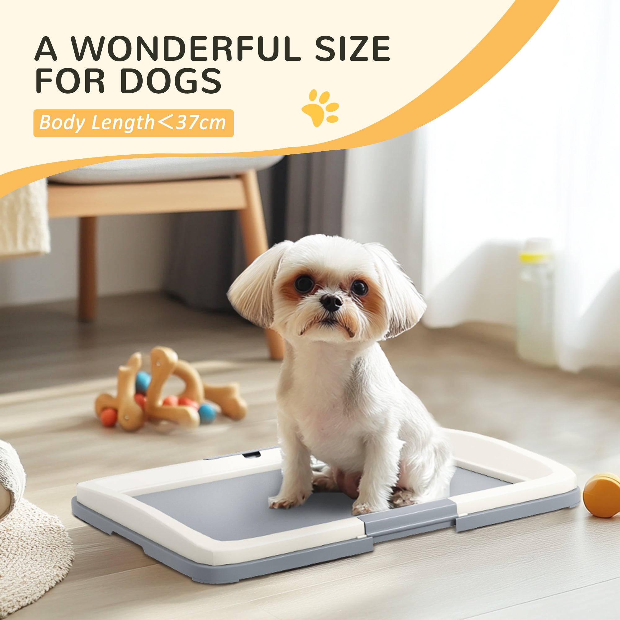 Dog Toilet Tray for Training Dogs, Dog Litter Tray for Indoor, Outdoor, 63 x 49 x 6cm