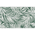 Reversible Outdoor RV Rug 1.5x2.4m Waterproof Patio Mat Green Leaves - Green and White