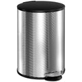 20L Stainless Steel Compact Kitchen Bin with Pedal - Silver