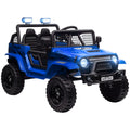 12V Kids Electric Ride-On Truck with Remote, Suspension, Music & Lights - Blue