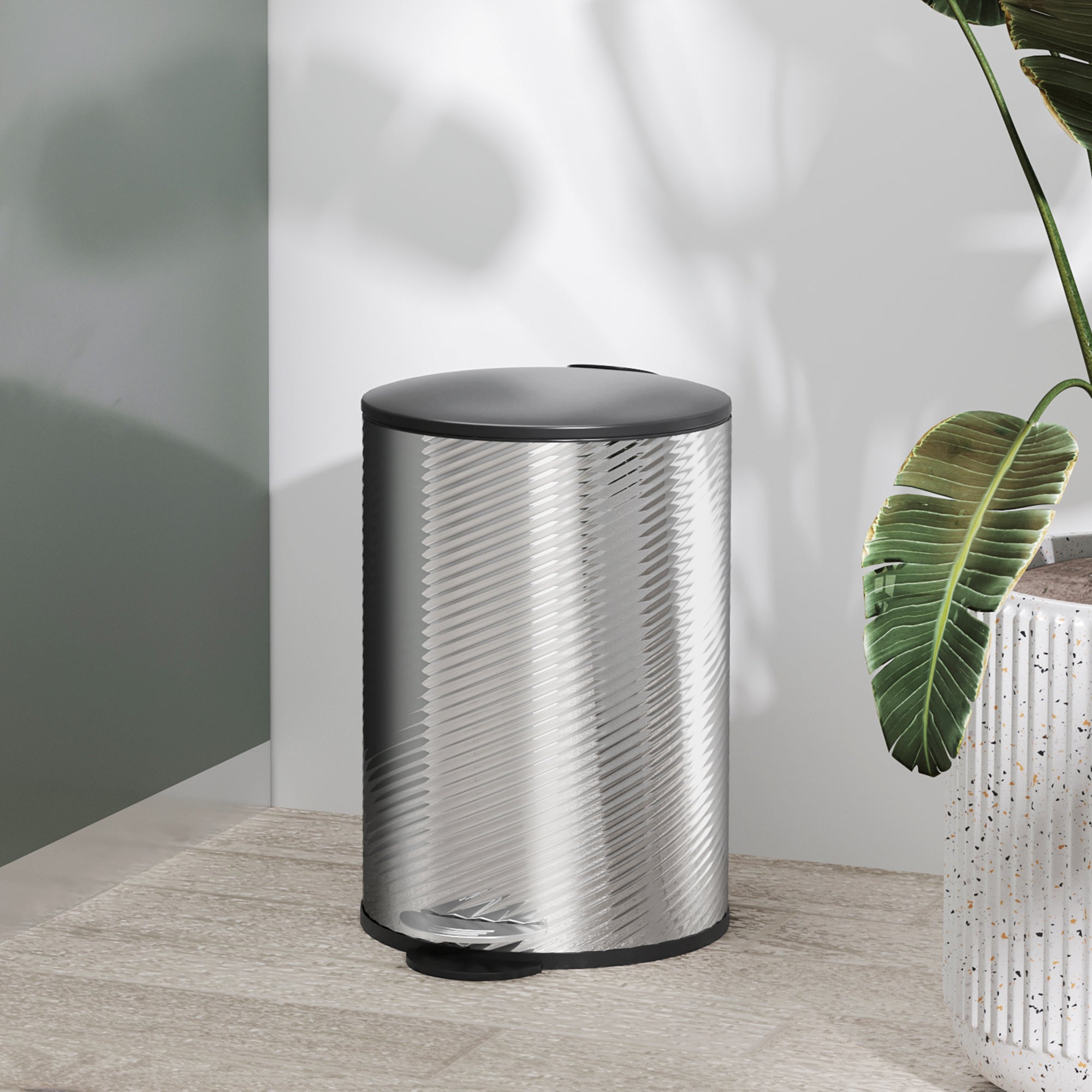 20L Stainless Steel Compact Home Bin