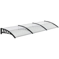 Front Door Canopy, Outdoor Awning, Rain Shelter, 303 x 96cm , Clear