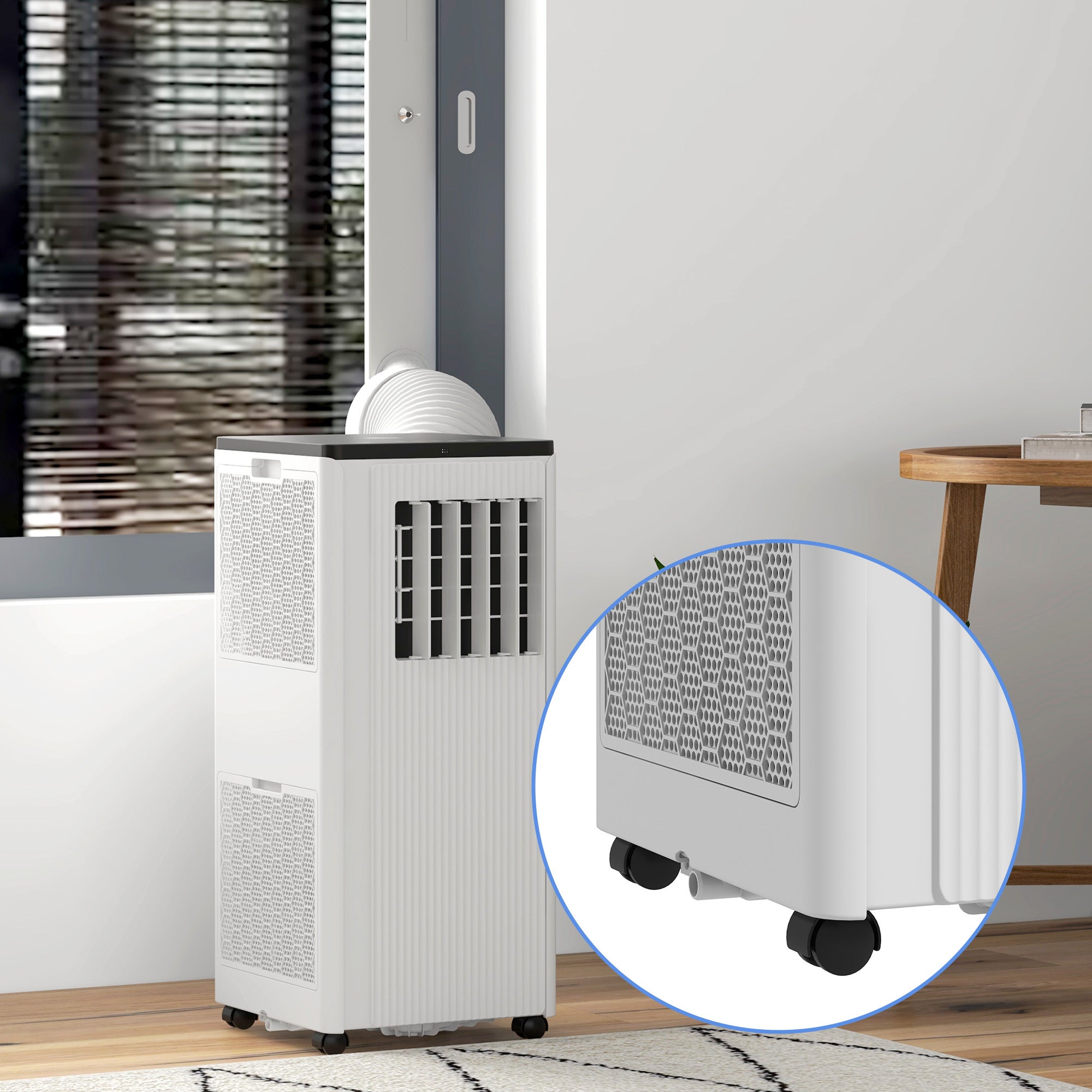 7,000 BTU App-Controlled Mobile Air Conditioner, 15m² Radius - White