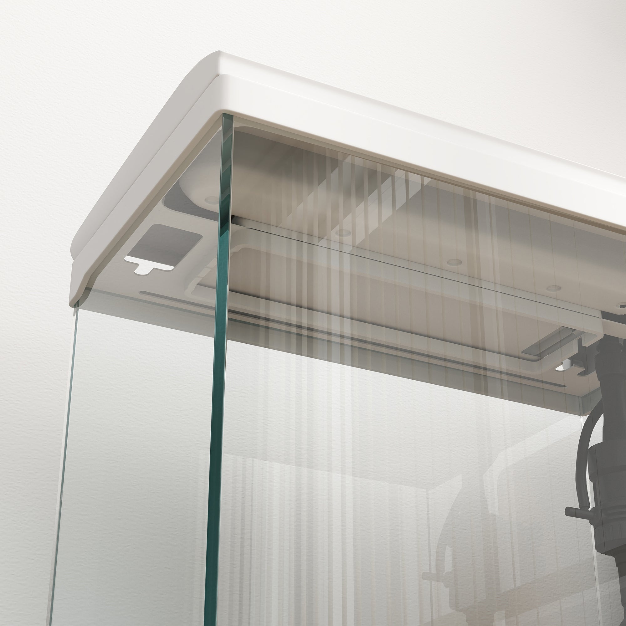 27L Glass Fish Tank with Filter System, LED Light, Water Pump, for Betta, Goldfish, Shrimps, White