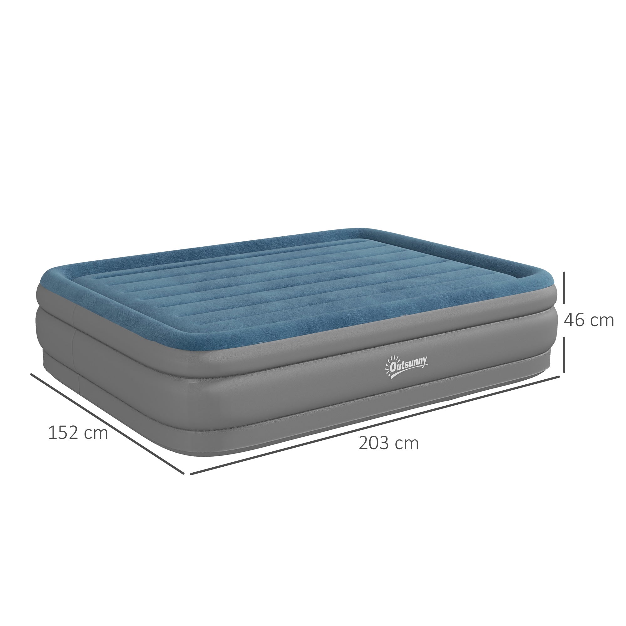 King Size Inflatable Mattress with Built-In Electric Pump - Comfortable and Durable