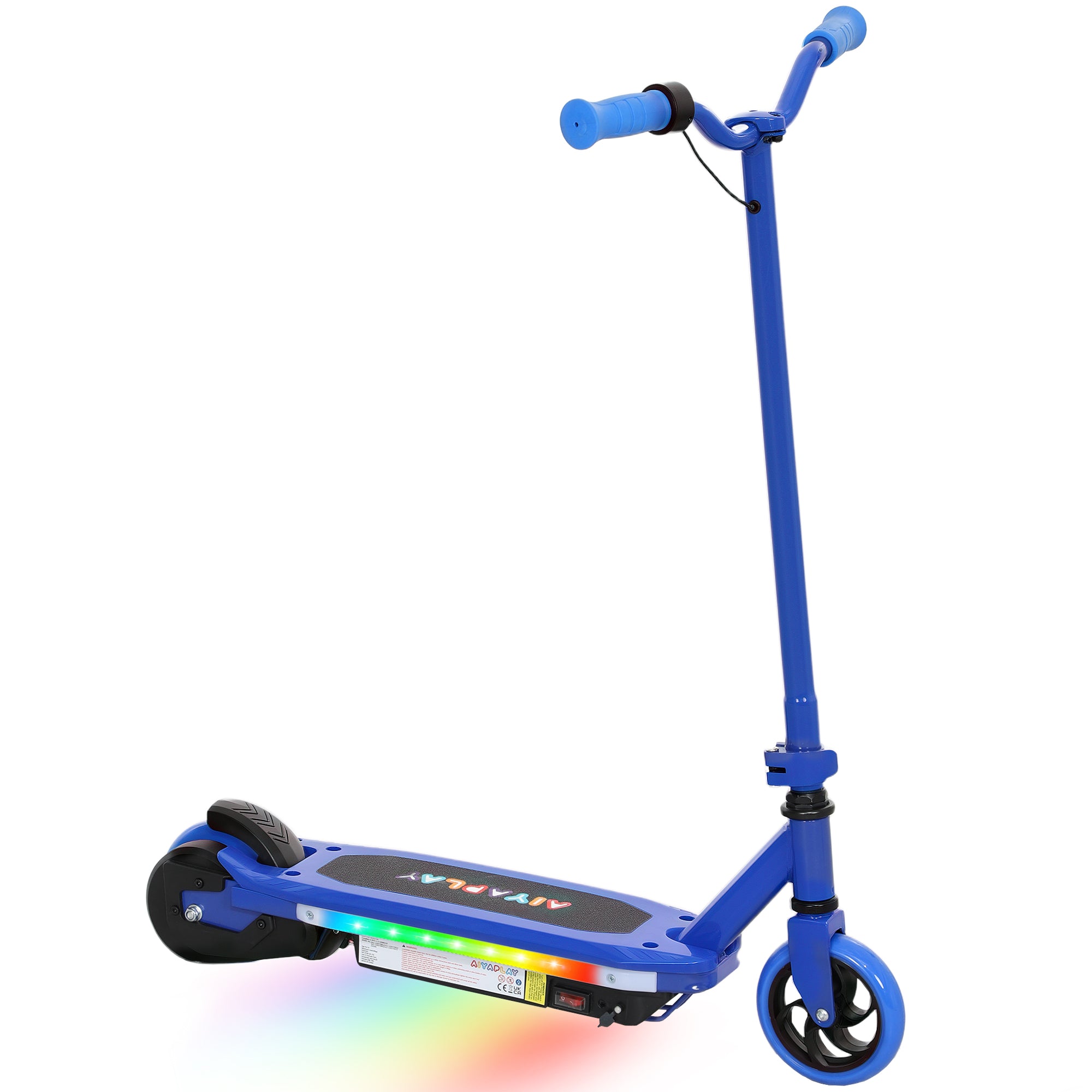 Electric Scooter for Ages 6-14, with Colourful Light and Electric Brake, Electric Scooter E Scooter, Up to 10 KM/H & 8 KM, Blue