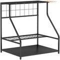 Garden Tool Storage Rack, 3-Tier Garden Tool Rack with 11 Hooks for Long-Handled, Broom, Shovel, Rake, Holds 20 Tools