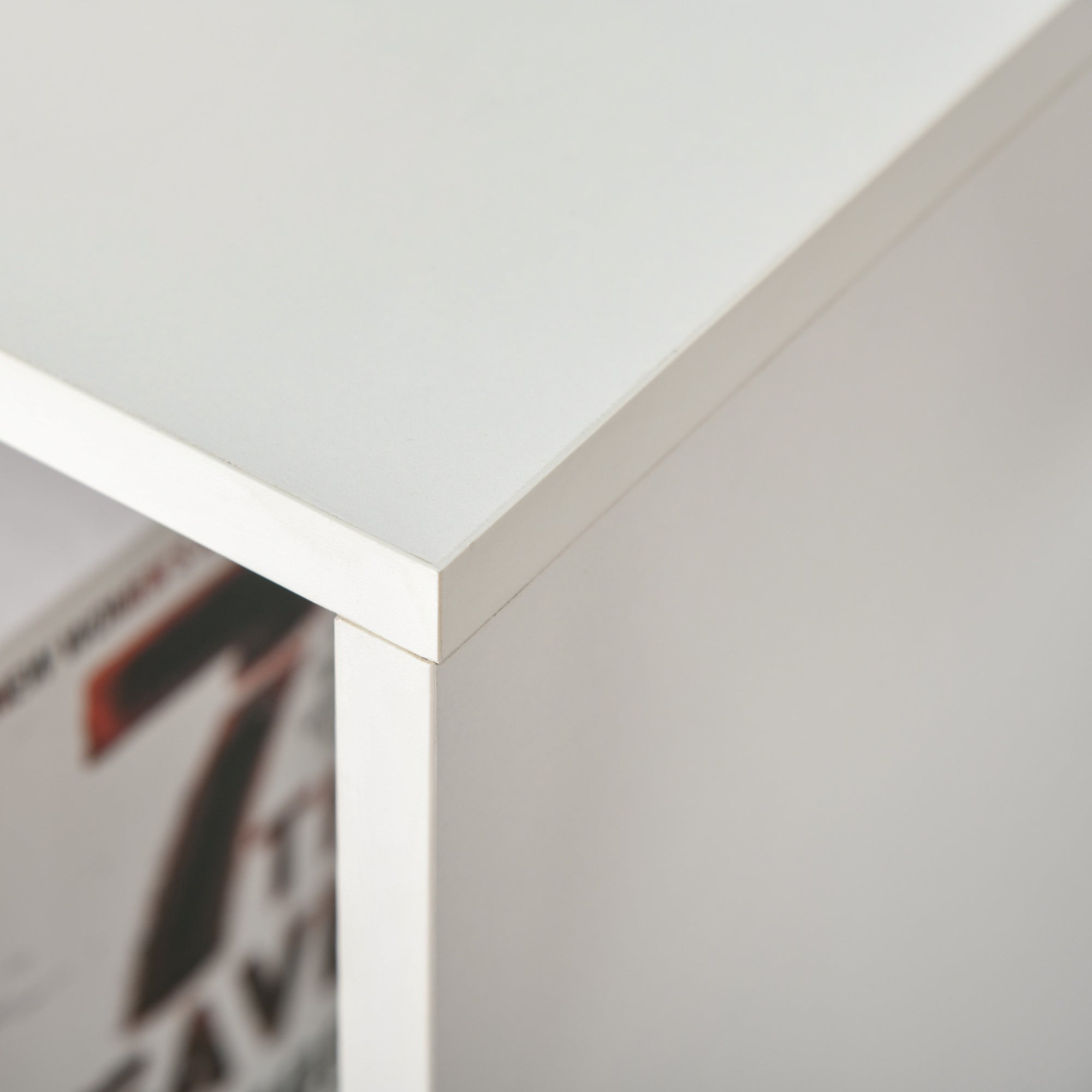 Six-Cube Bookcase Storage Unit with Anti-Tip Straps - White Wood Effect
