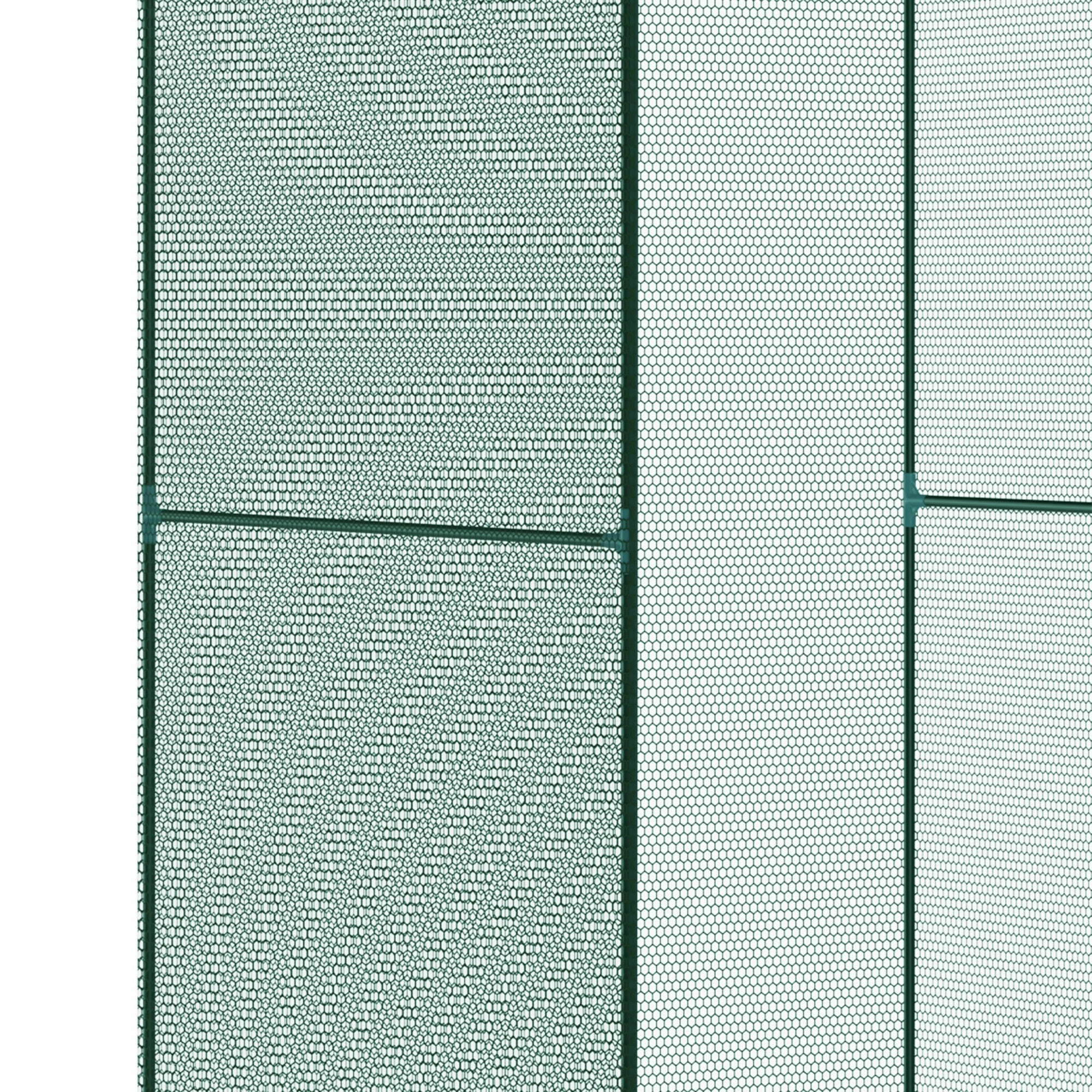 120 x 120cm Compact Plant Cage, with Netting - Green