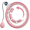Smart Weighted Hula Hoop with Digital Counter and Detachable Knots - Pink