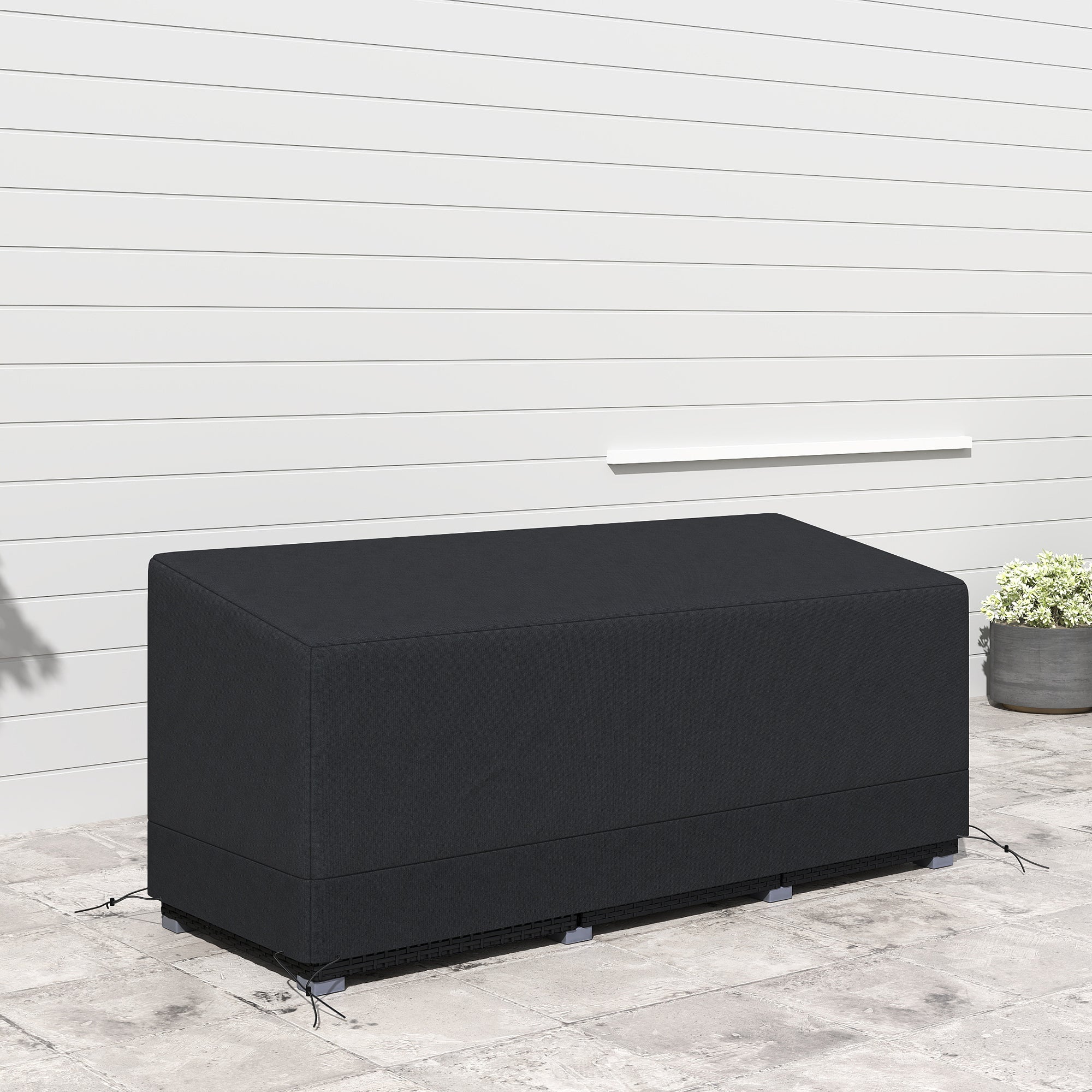 3 Seater Outdoor Sofa Cover Water & UV Resistant - Black