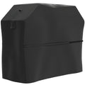 Rectangular Gas Grill BBQ Cover 147x61x122 cm Waterproof 600D Oxford Fabric with Vents and Windproof Fasteners - Black