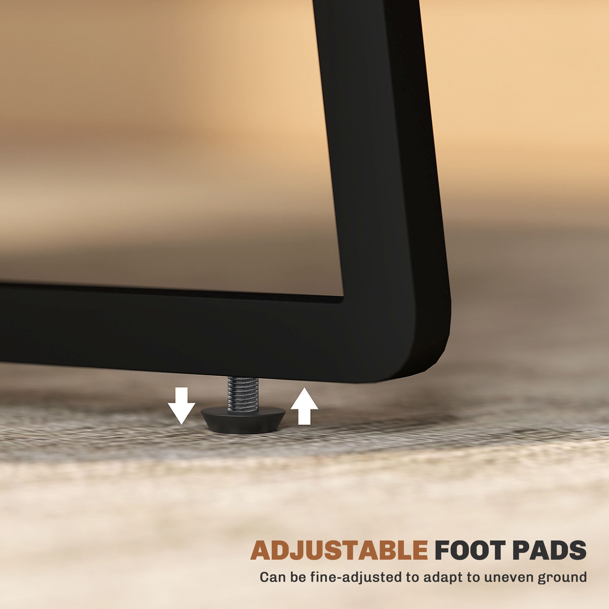 Two-Tier Marble-Effect Coffee Table - White/Black