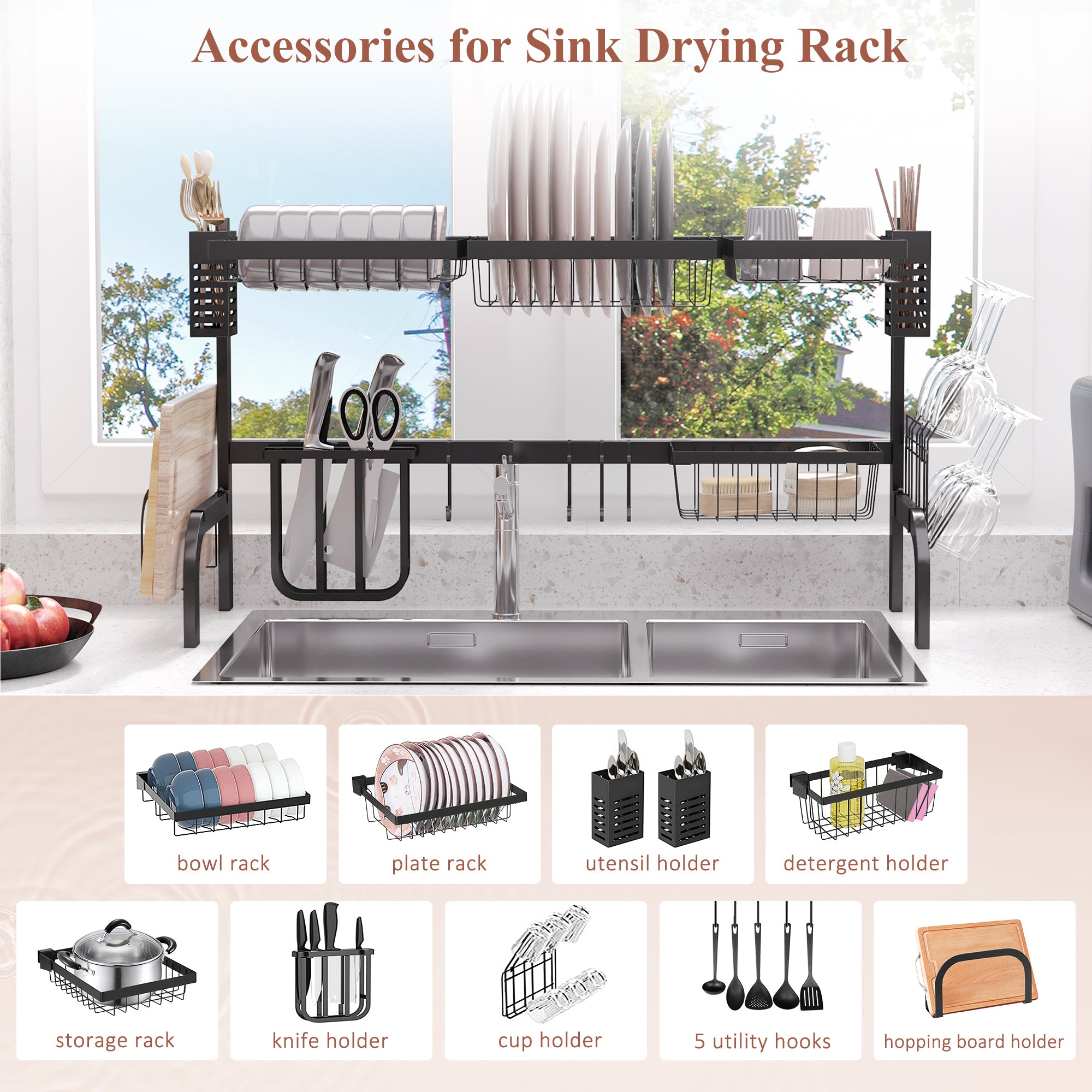 100cm Modular Over-Sink Drying Rack