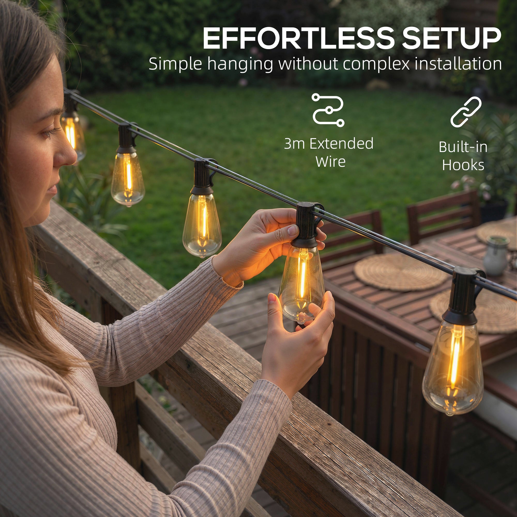 Curtain Lights Connectable Fairy Curtain Lights Plug-in IP44 Waterproof/18 m/Warm White