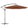 3 m Overhanging Cantilever Parasol, with Cross Base - Coffee
