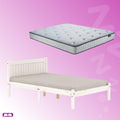 Rio Double Bed Frame with SleepSoul Air Double Mattress - White
