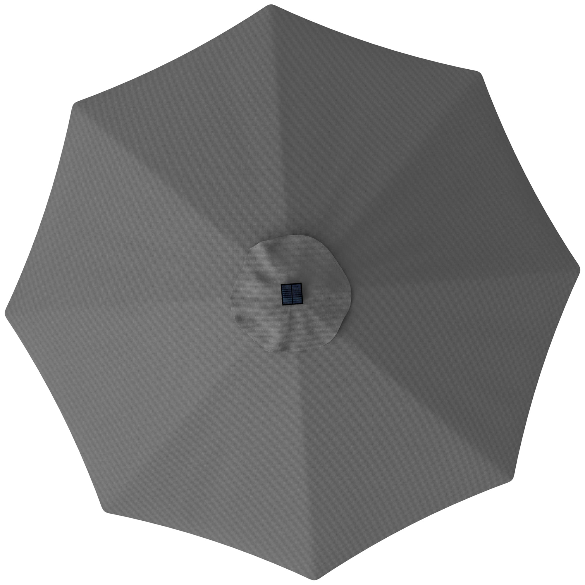 3m UPF 50+ Replacement Parasol Canopy with Vent, Fits 8 Rib Frames up to 300cm - Grey