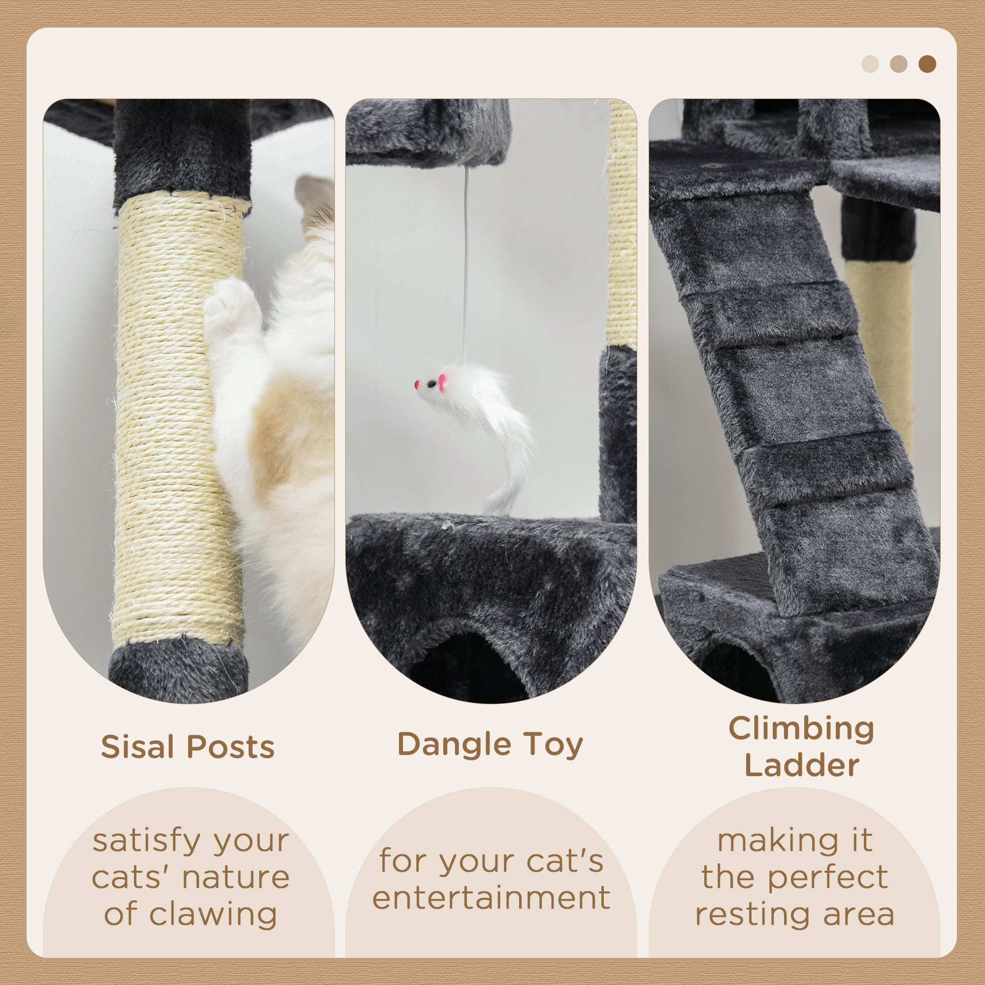 Cat Tree Scratching House, Activity Play Centre