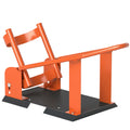 Motorcycle Wheel Chock, 816.5 kg Capacity Heavy Duty Steel Motorcycle Front Wheel Chock Holder with 3 Height Adjustable Holes, Fits 381-533.4 mm Wheels, Orange