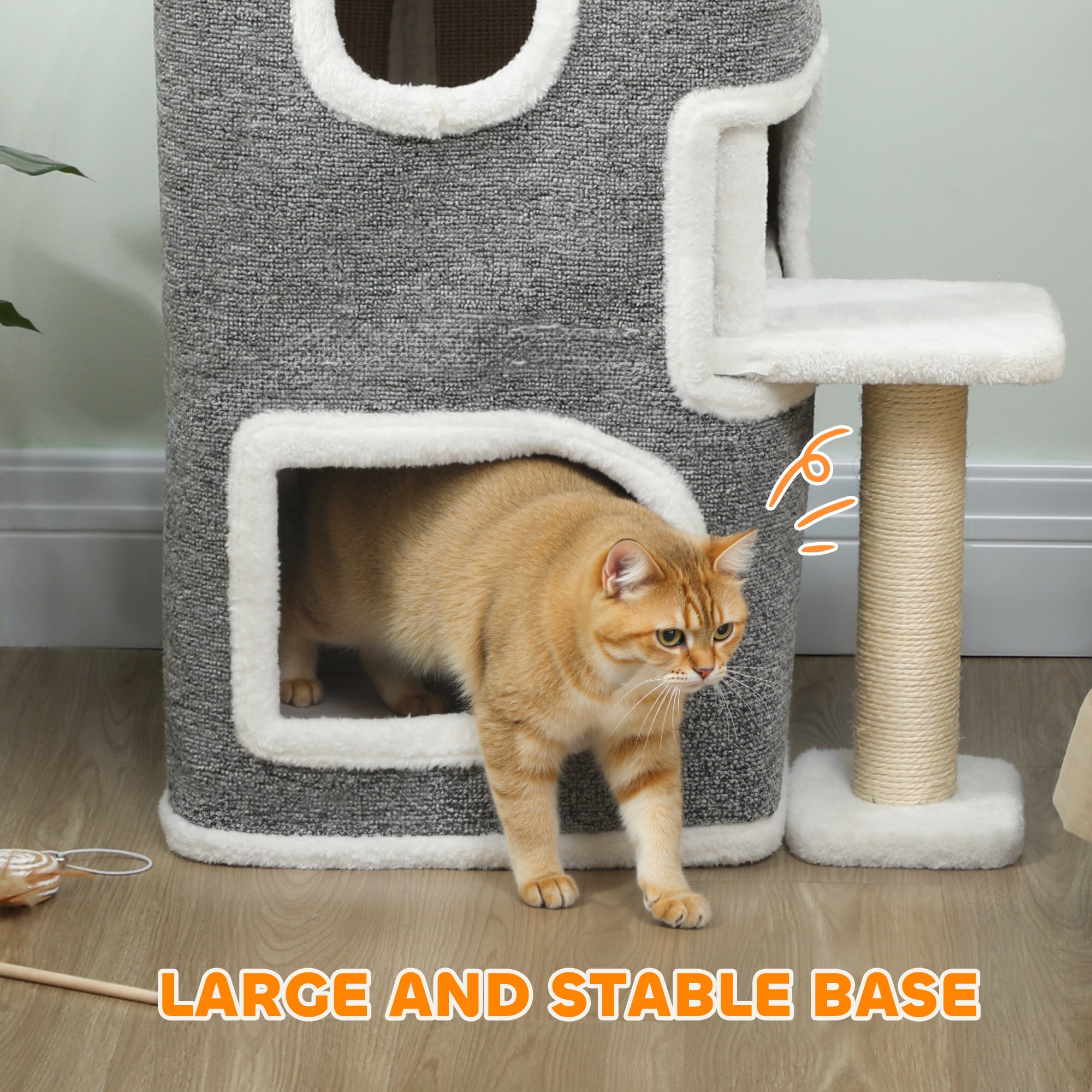 75 cm Cat Tree, Cat Tower Condo for Indoor Cats with Scratching Post, Jumping Platform, Grey