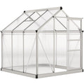 6 x 6ft Polycarbonate Greenhouse - Clear