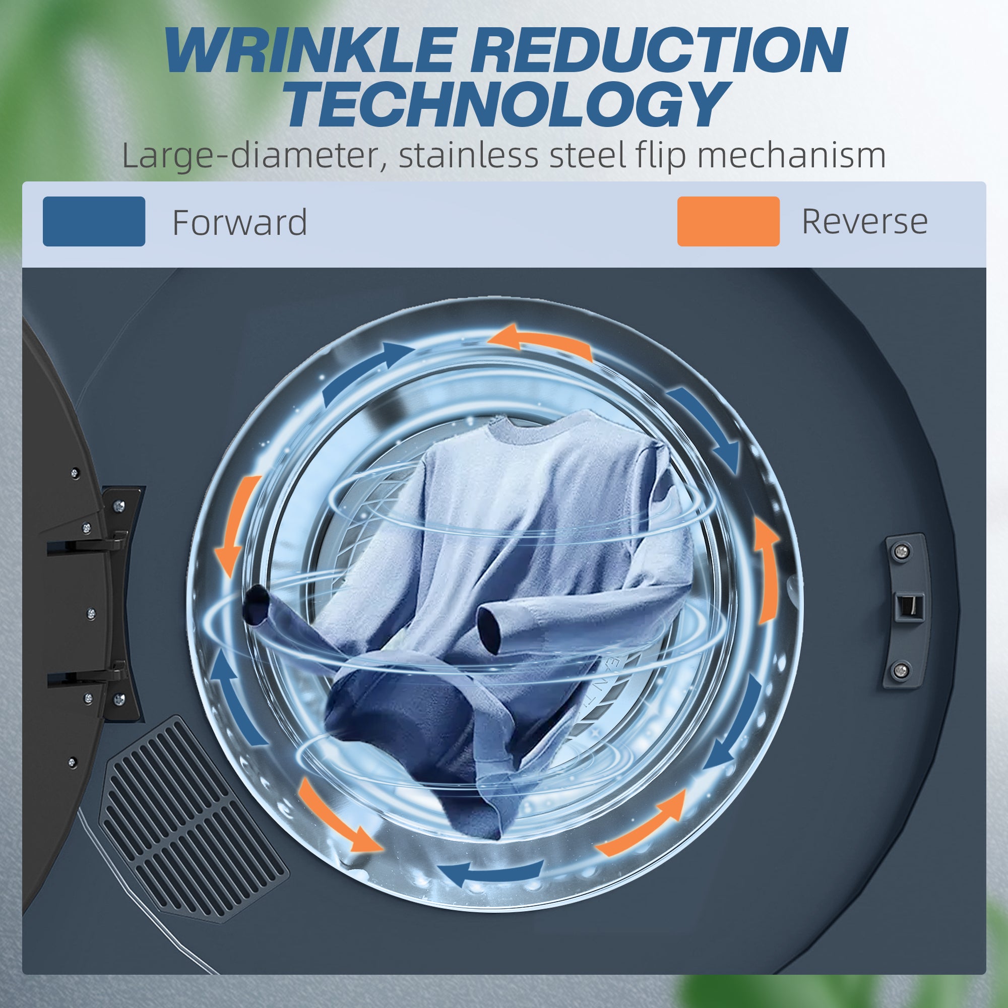 5kg Compact 40-60℃ Tumble Dryer Blue