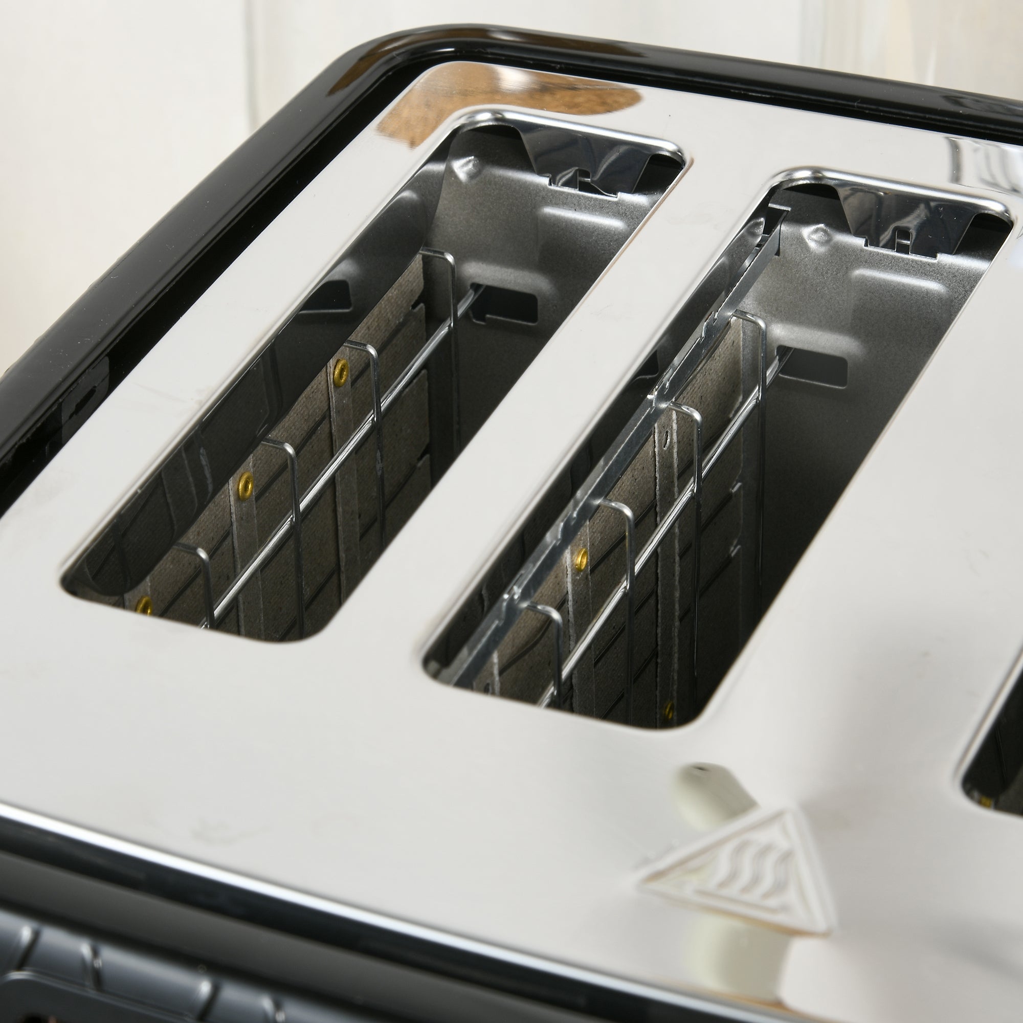 4 Slice Toaster with 7 Browning Levels, High Lift, Reheat/Defrost/Cancel, Self-centring Function, Removable Crumb Tray, Auto Off, 1600W, Black Honeycomb Texture