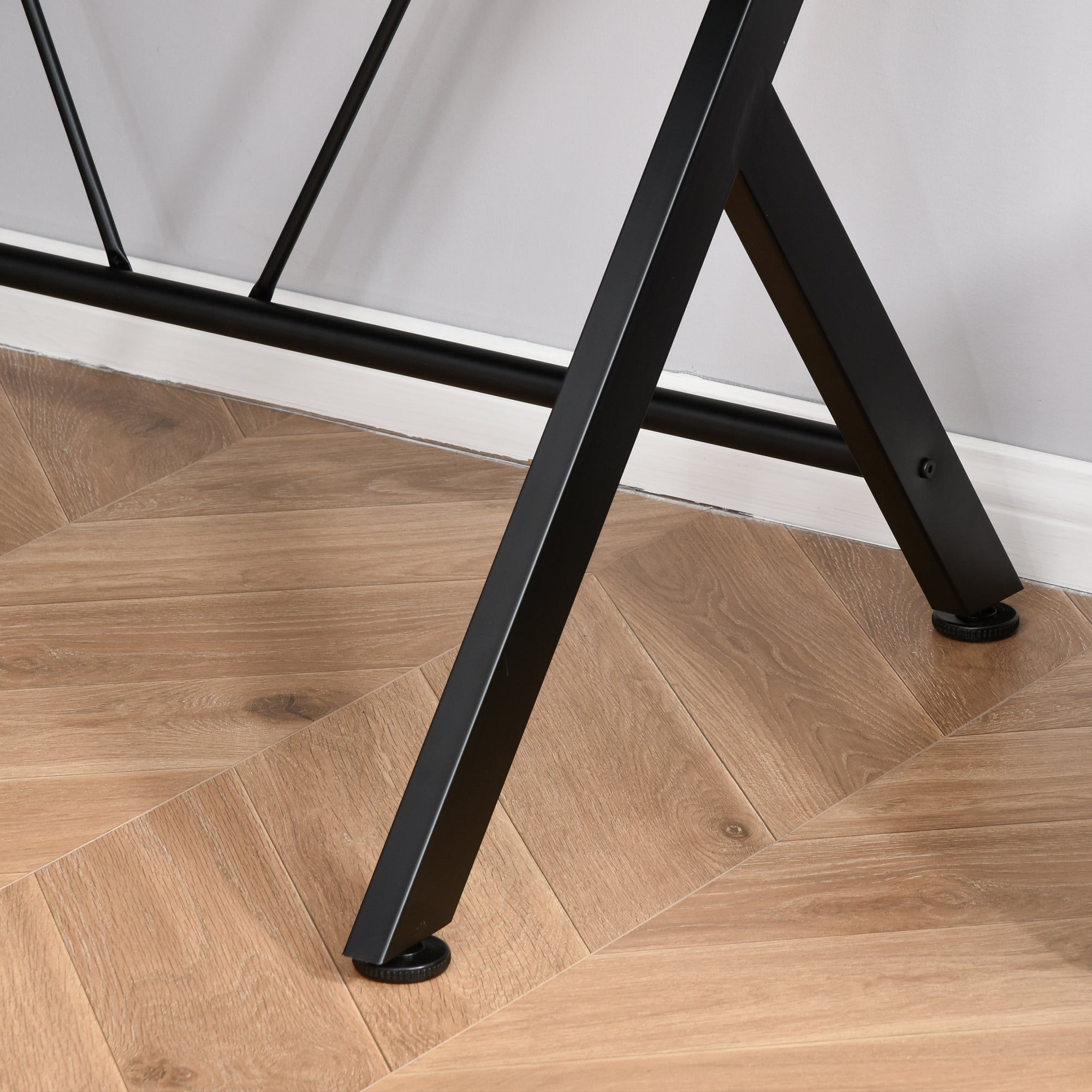 Gaming Desk, 108 x 66cm Computer Table Metal Frame with Cup Holder, Headphone Hook, Cable Hole, for Small Spaces, Black