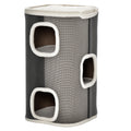 Cat Barrel Scratching Post Cat Tree for Indoor Cats Kitten Climbing Frame Pet Play Tower Soft Plush & Lamb Fleece Grey