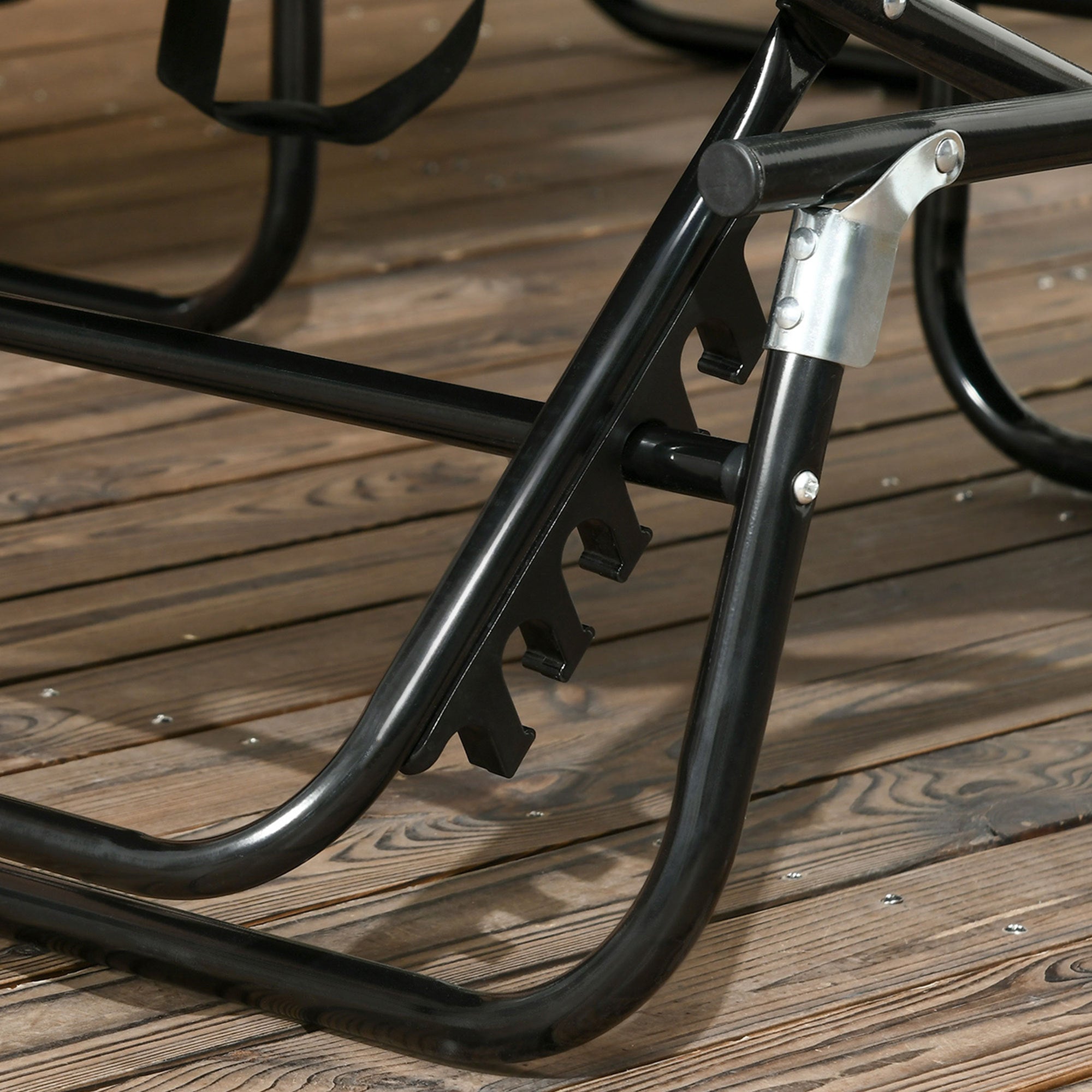 Set of Two Folding Sun Loungers, with Adjustable Backs and Sun Canopies - Grey