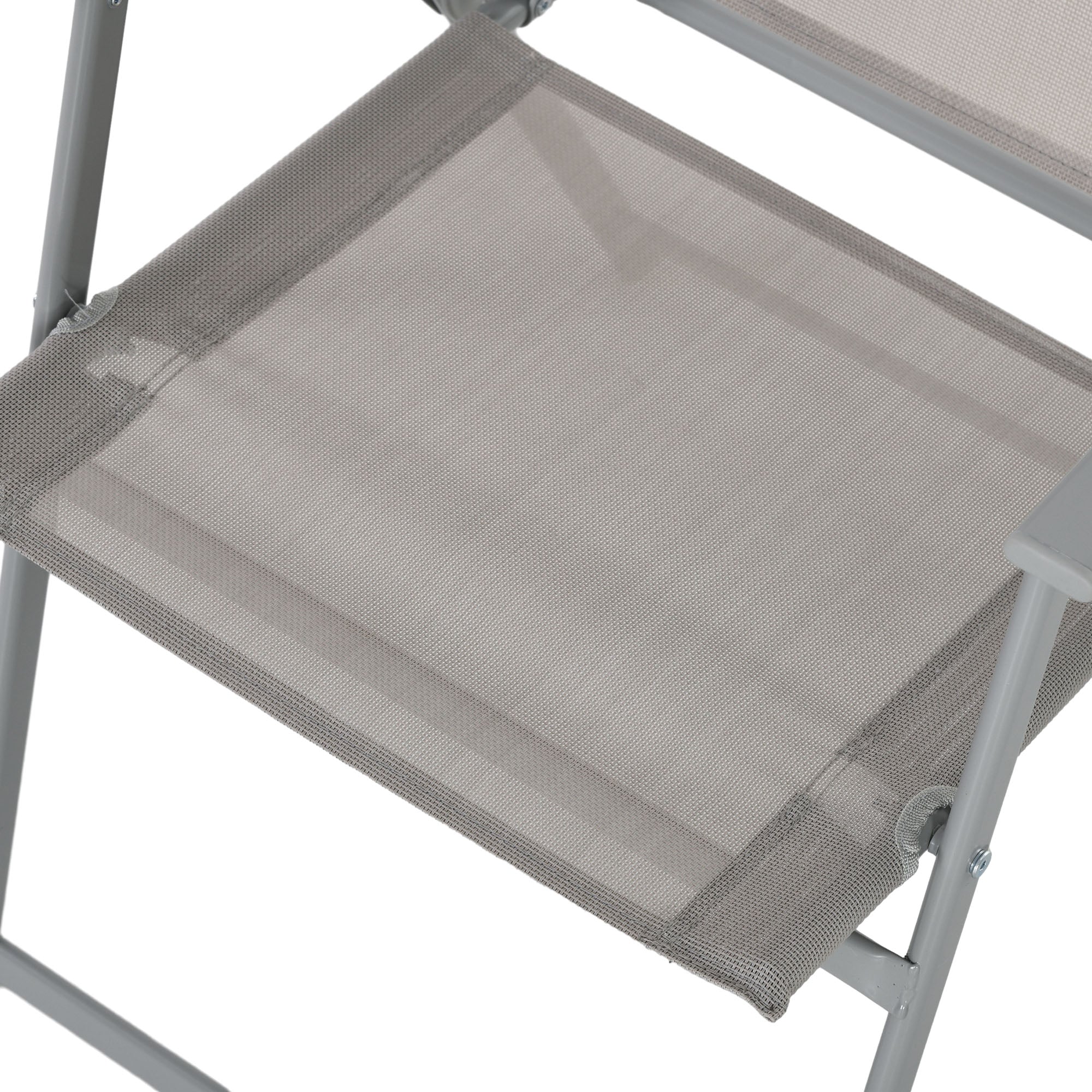 8 Piece Garden Dining Set with Glass Table and Parasol - Grey