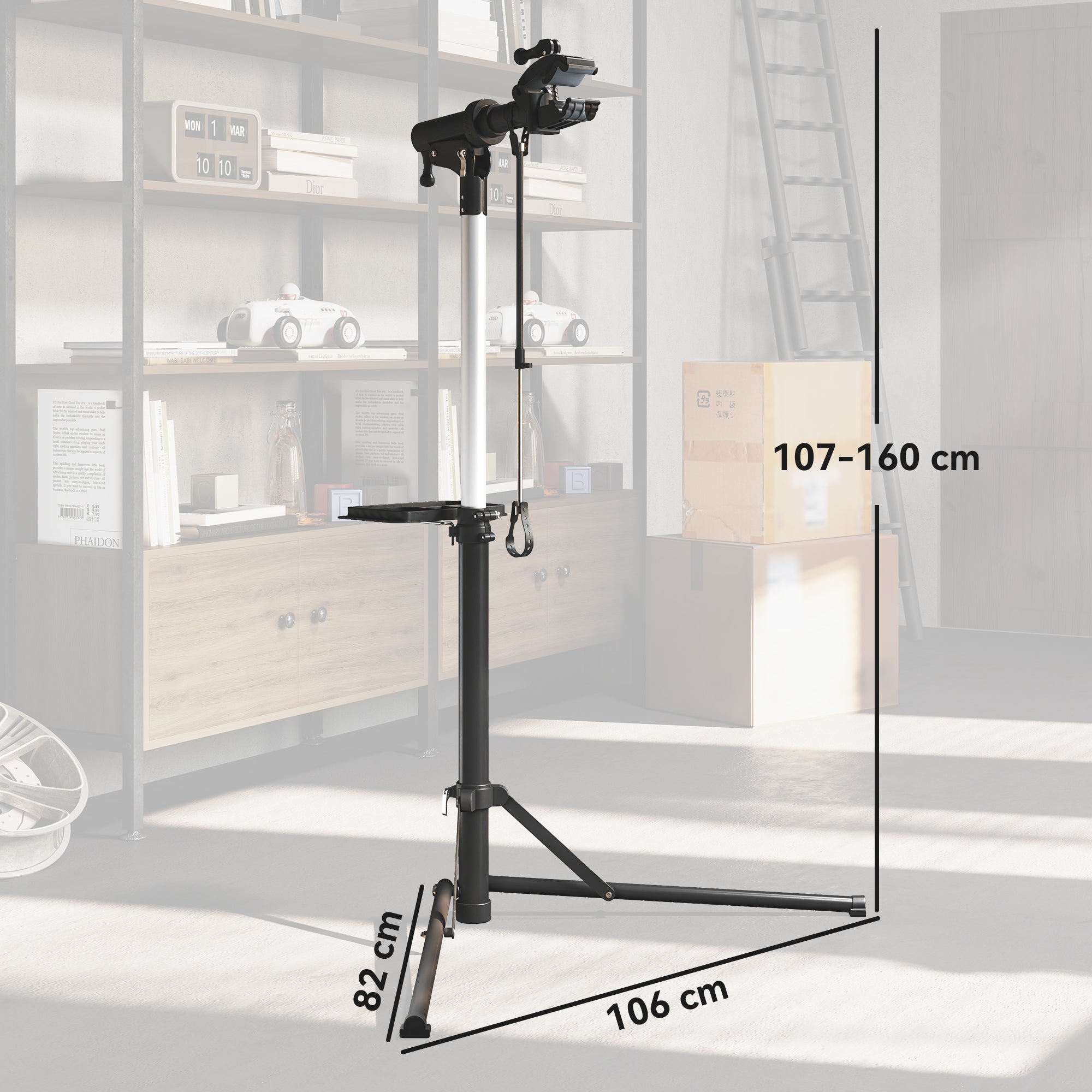 Bike Repair Stand, Heavy Duty Bike Stand for Maintenance, Max Load 40kg, Height Adjustable, Foldable and 360° Rotatable for Road Bike, Mountain Bike, E-Bike