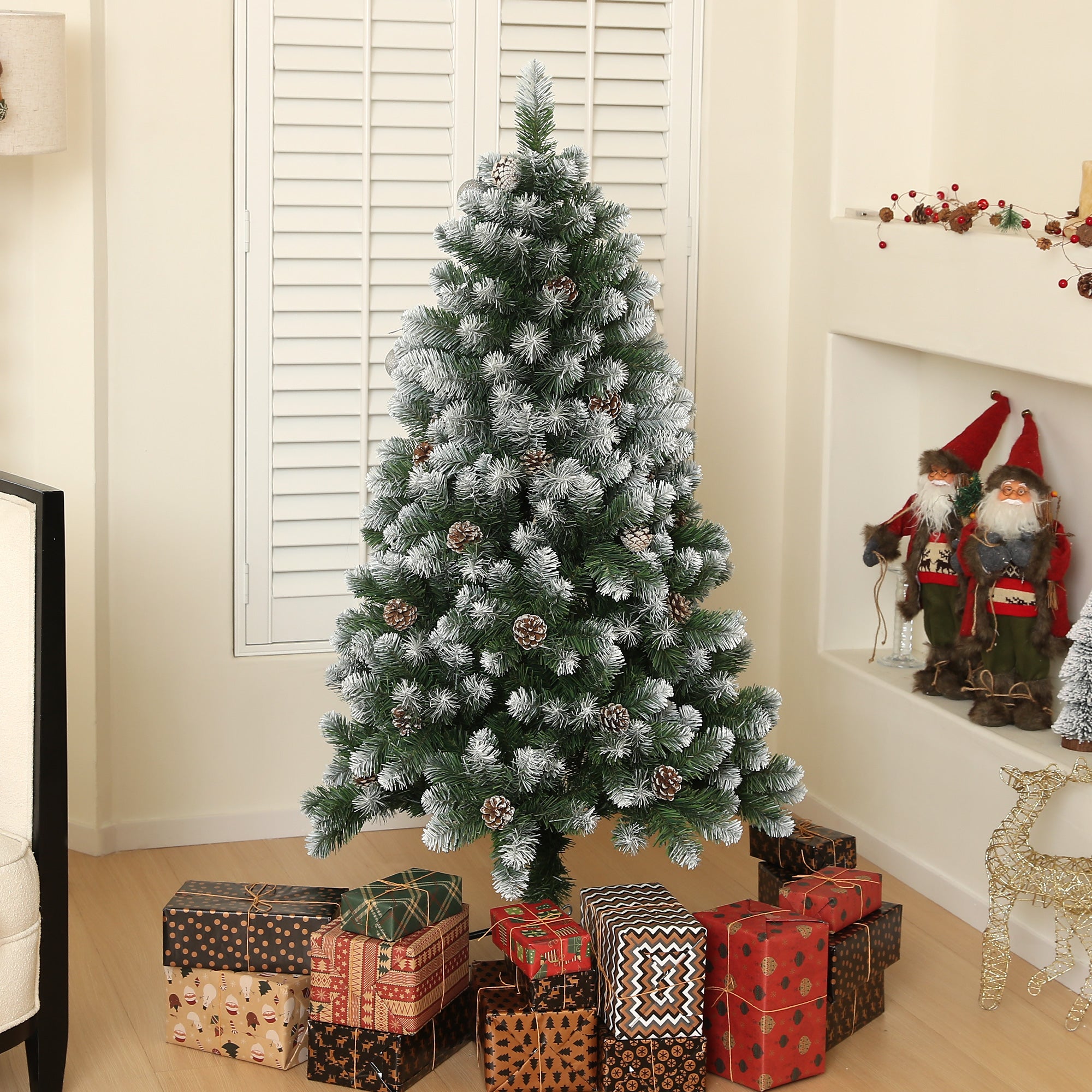 5ft Snow-Dipped Artificial Pine Christmas Tree