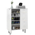Five-Shelf Shoe Storage Cupboard for 20 Pairs with Soft-Close Doors - White