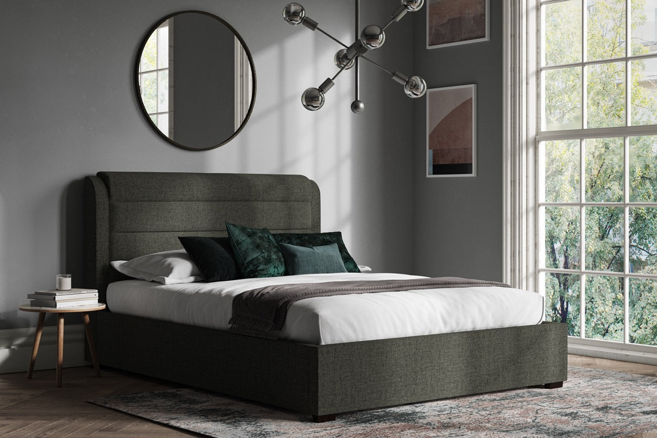 Chelsea Bed With Headboard Grey - King