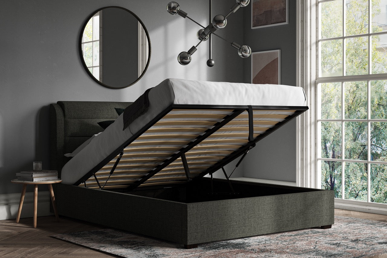 Chelsea Bed With Headboard Grey - King