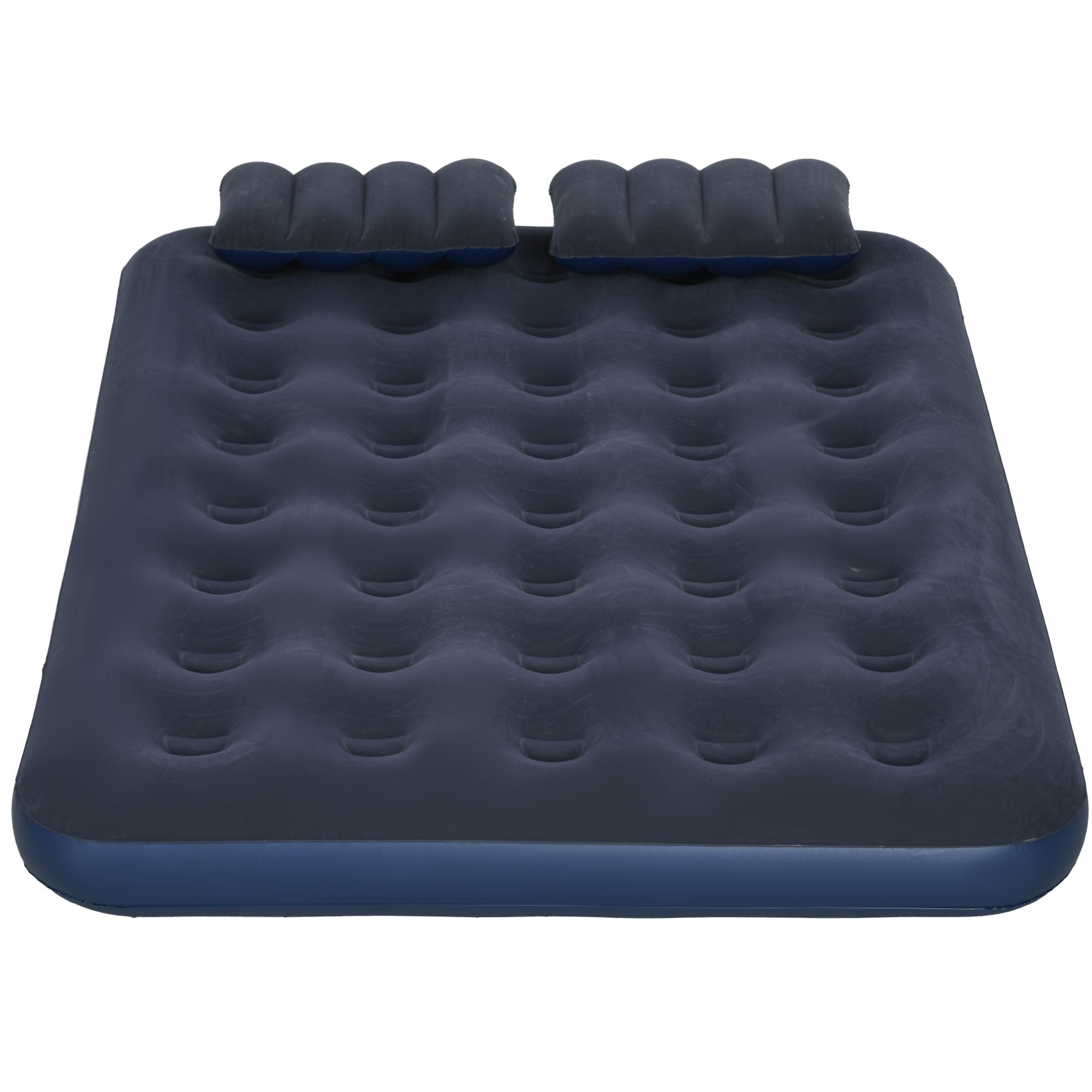 Inflatable King Size Air Bed, with Built-In Hand Pump - Blue