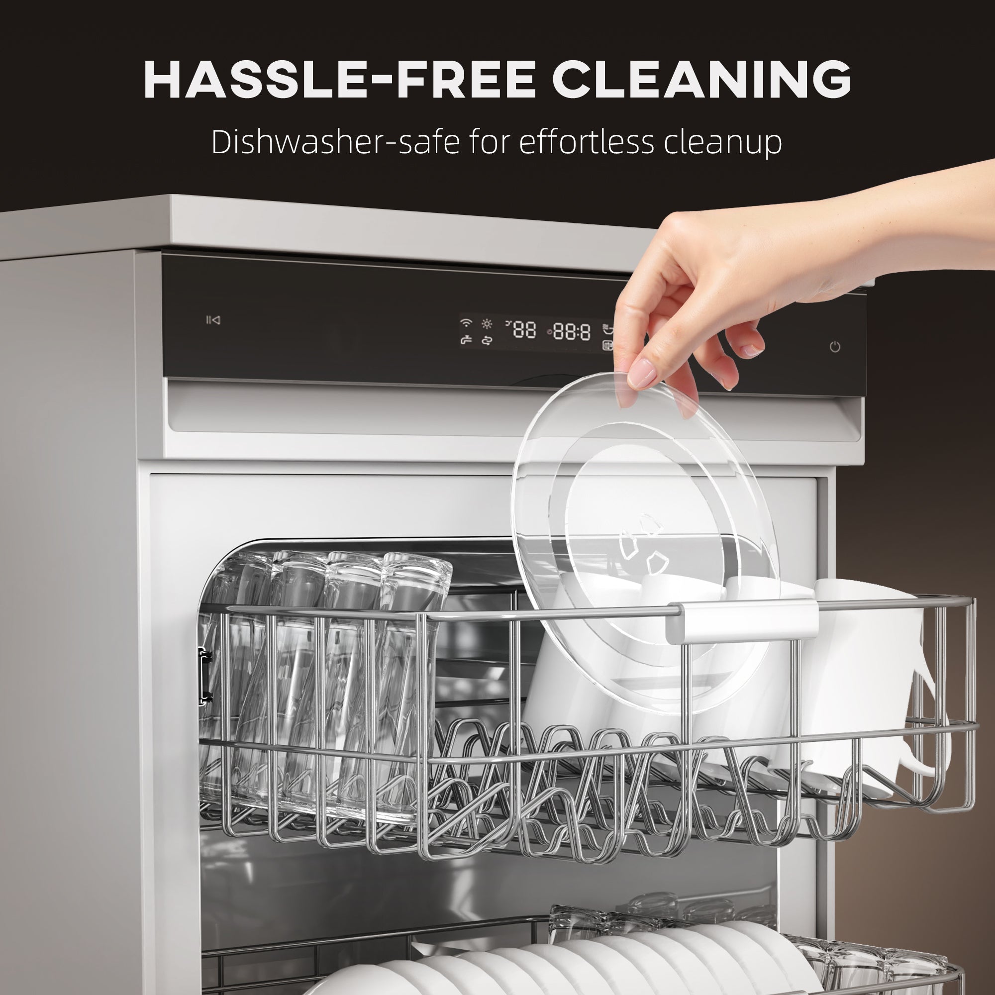 23L 800W Microwave Oven, Solo Manual Microwave with 5 Power Levels, Defrost, 35 Minutes Timer, Clock, Easy Clean, Small Black Microwave